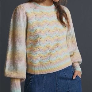(NWOT) Anthropologie Kaia Ombré Pastel Sweater